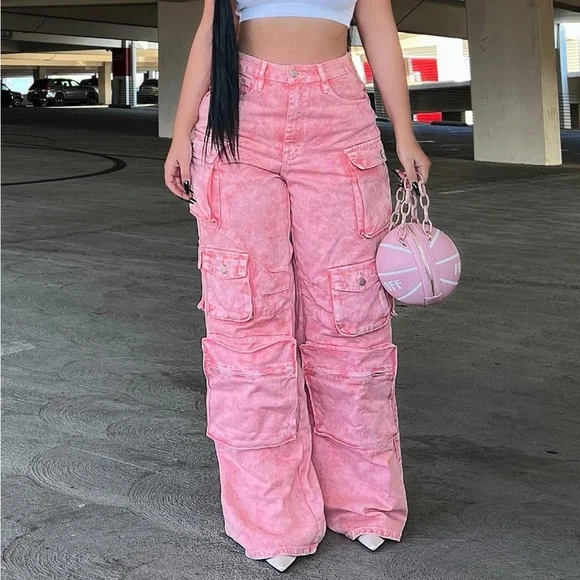 Baggy Jeans Pink Jeans Fashion Nova Fashion Nova Pants